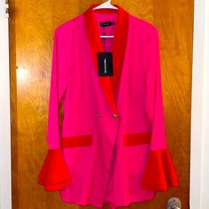 PLT Red & Pink Dressy Romper